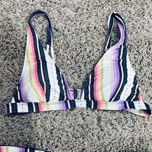 Rip Curl Multicolor Striped Bikini Set